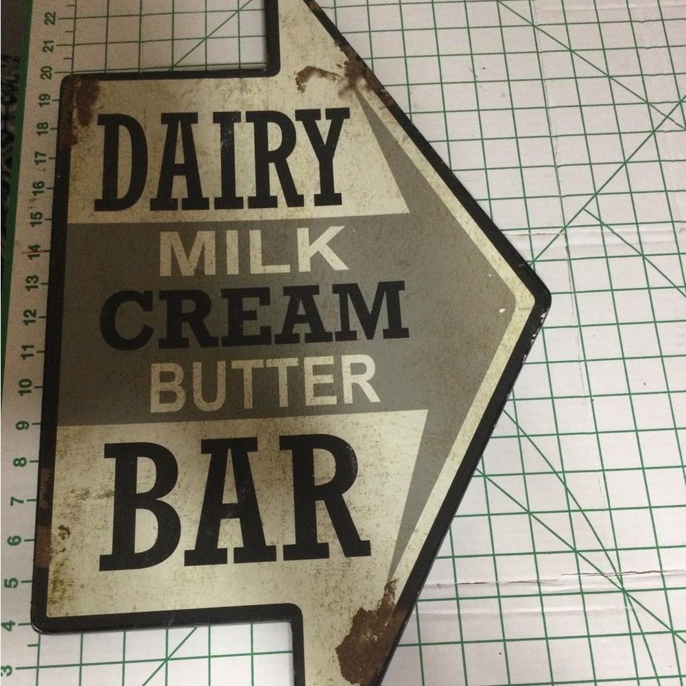 NWT.  Distressed Rustic Metal Sign.  Been sitting in Moms closet